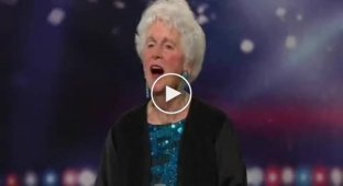 91-а летняя бабушка на шоу талантов (1:15)