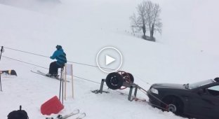 Как кататься на лыжах в обе стороны на горе