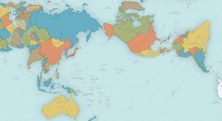 Японский дизайнер создал реальную карту мира (7 фото)