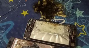 Девушка чуть не сгорела в своей постели из-за воспламенившегося смартфона (2 фото)