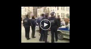 Задержание нарушителя ПДД в Грозном