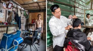 Уличные парикмахеры Камбоджи (26 фото)