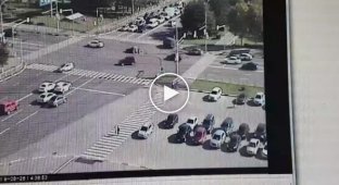 Массовая авария у здания администрации во Владимире