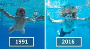 Спустя 25 лет "младенец" с обложки альбома Nirvana снова окунулся в бассейн (5 фото)
