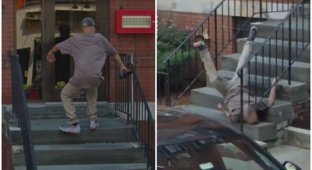 И смех, и грех: на Google карты попал парень, эпично упавший с лестницы (7 фото + 1 видео)