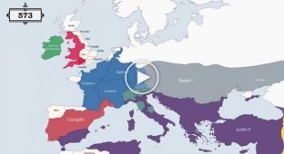 Все правители Европы за последние 2400 лет в анимированной карте