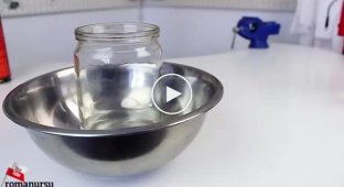 Необычный метод нарезать стекляную бутылку