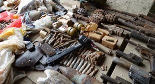 У жителя Волгограда в гараже обнаружили целый арсенал и человеческие останки (2 фото + 1 видео)