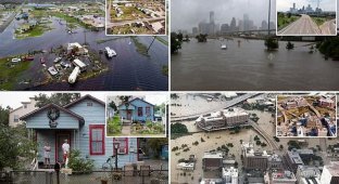 Наводнение в Хьюстоне: впечатляющие снимки до и после (16 фото + 11 тянучек + 1 видео)