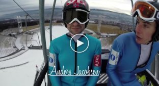 Прыжок на лыжах с Андерс Якобсен