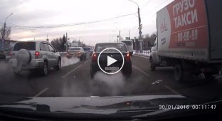 Столкновения нескольких автомобилей в Омске