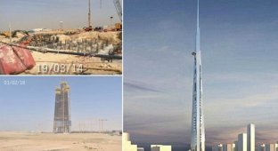 В Саудовской Аравии строится самое высокое здание в мире (6 фото + 1 видео)