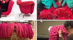 Цветастый плетёный стул: мастер-класс по созданию этого чуда (10 фото)