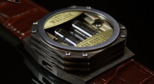 Наручные часы на накальных индикаторах "Warlock" в стиле стимпанк (13 фото)