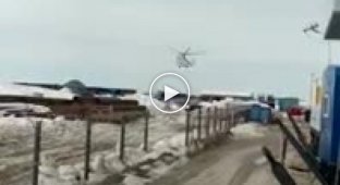 Mi -26 зашел неудачно на посадку (мат)