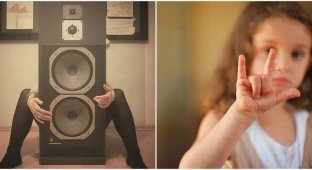 Девочка показала, как её глухой отец слушал музыку в 70-х (2 фото)