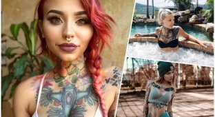 25 девушек с татуировками на груди (26 фото)