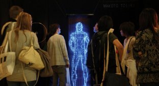 Призрачные скульптуры из светодиодов от Макото Тожики (15 фото)