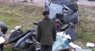 Жестокая авария на МКАД в Минске (7 фото)