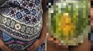 Полицейские Сан-Паулу задержали беременную с необычной начинкой в животе (6 фото)