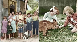 Отреставрированные и раскрашенные фотографии времен Великой депрессии в Австралии (9 фото + 3 тянучки)