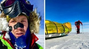 Американец стал первым человеком, которому в одиночку удалось пересечь Антарктиду (12 фото)