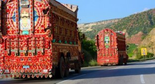 Шедевры на колесах. Красочные пакистанские грузовики (14 фото)