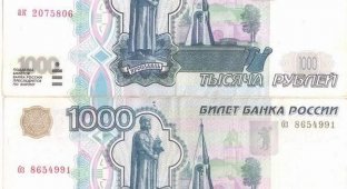 Где фальшивка в русских рублях (3 фотографии)