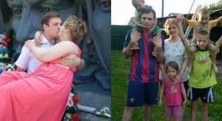 23-летний сибиряк без памяти влюбился в 38-летнюю маму 11 детей (9 фото)