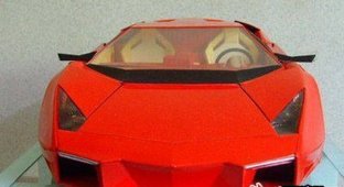 Lamborghini сделанная из сигаретных пачек (10 фото)