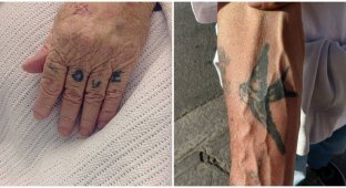 20 поразительных и наглядных примеров, демонстрирующих, что будет с татуировками в старости (21 фото)