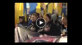 Харьковские и Донецкие ультрас прошли маршем за единство страны (майдан)