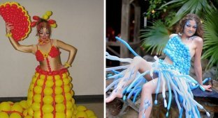 20 самых смешных и странных костюмов из воздушных шариков (21 фото)