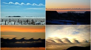 Волноподобные облака Кельвина-Гельмгольца (17 фото)