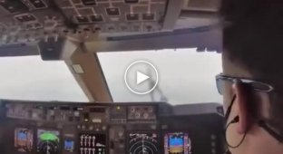 Турбулентность и посадка глазами пилота Boeing 747