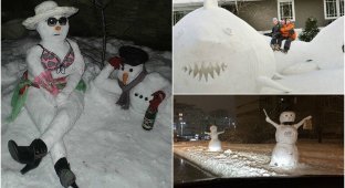 Зимняя акция: снеговик - в каждый двор! (34 фото)
