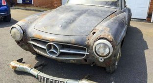 Mercedes 190 SL 1960 года выпуска, который пылился в гараже 30 лет (5 фото)