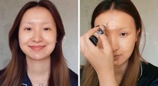 Китайская блогерша превратила себя в Мону Лизу (18 фото + 1 видео)