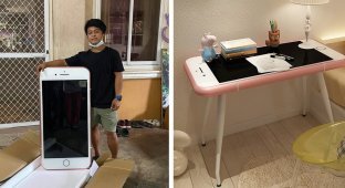 Подросток заказал в интернете дешевый iPhone, а тот оказался столиком в виде смартфона (7 фото)