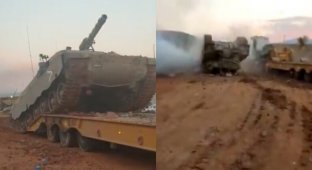 Как израильские военные пытались погрузить боевой танк на тягач (5 фото + 1 видео)