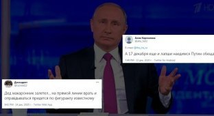 "Путин уйдет в отставку": прогнозы пользователей соцсетей на пресс-конференцию Президента РФ (17 фото)