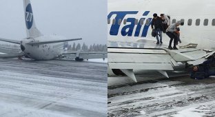 Пассажир Boeing 737 снял видео жесткой посадки самолета в Усинске (4 фото + 2 видео)