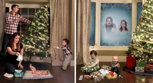 7 остроумных рождественских открыток от творческой семьи (9 фото)