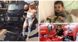 В роскоши с пеленок: богатенькие папеньки и маменьки делятся в Instagram снимками детей (14 фото)