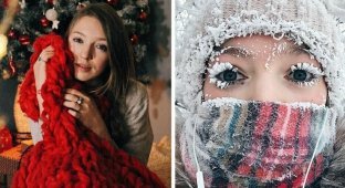 Якутянка спустя год повторила своё знаменитое зимнее фото и рассказала, как добиться такого эффекта (6 фото)