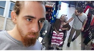 Американец обокрал в магазине 93-летнюю старушку (2 фото + 2 видео)