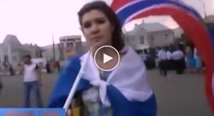 Москвичка затроллила ватников на пророссийском митинге