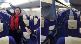 Девушка прождала 10-часовую задержку рейса и в итоге полетела на пустом самолете (3 фото)