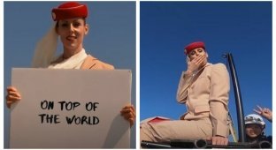 Авиакомпания Emirates Airlines рассказала о съемках необычного рекламного ролика (14 фото + 2 видео)