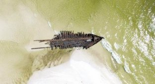 Ураган "Майкл" обнажил обломки кораблей 19 века (14 фото)